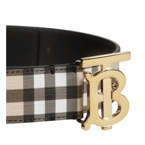 Burberry Beige with Tag 28s Tb Monogram Belt - Picture 7 of 7
